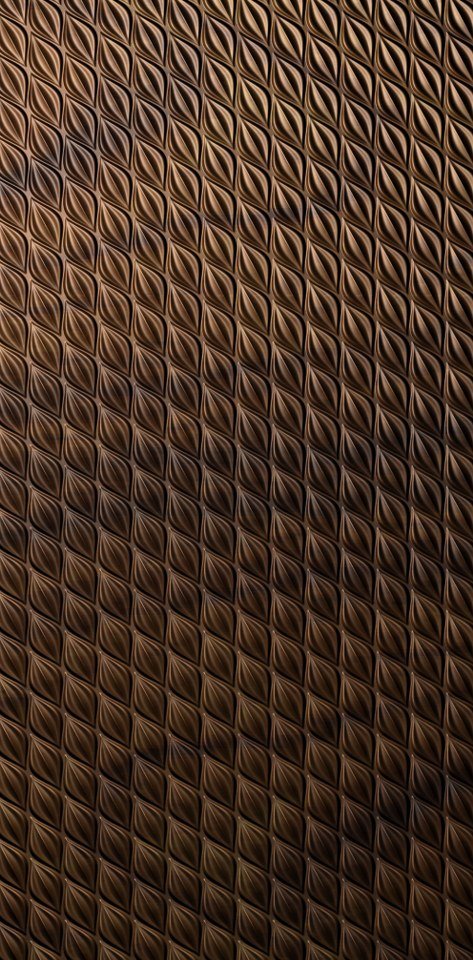3D Wall Pannel - K-10 Geometric Leaf Pattern Relief Design
